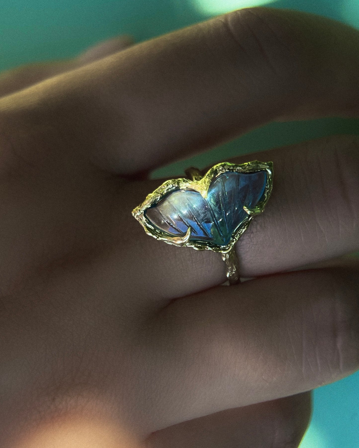Mermaid Tail Ring ⋄ Aquamarine ⋄ size 7.5