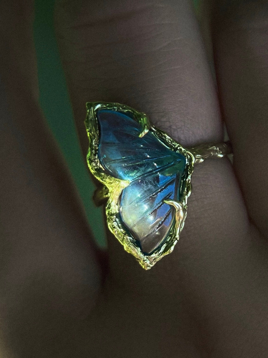 Mermaid Tail Ring ⋄ Aquamarine ⋄ size 7.5