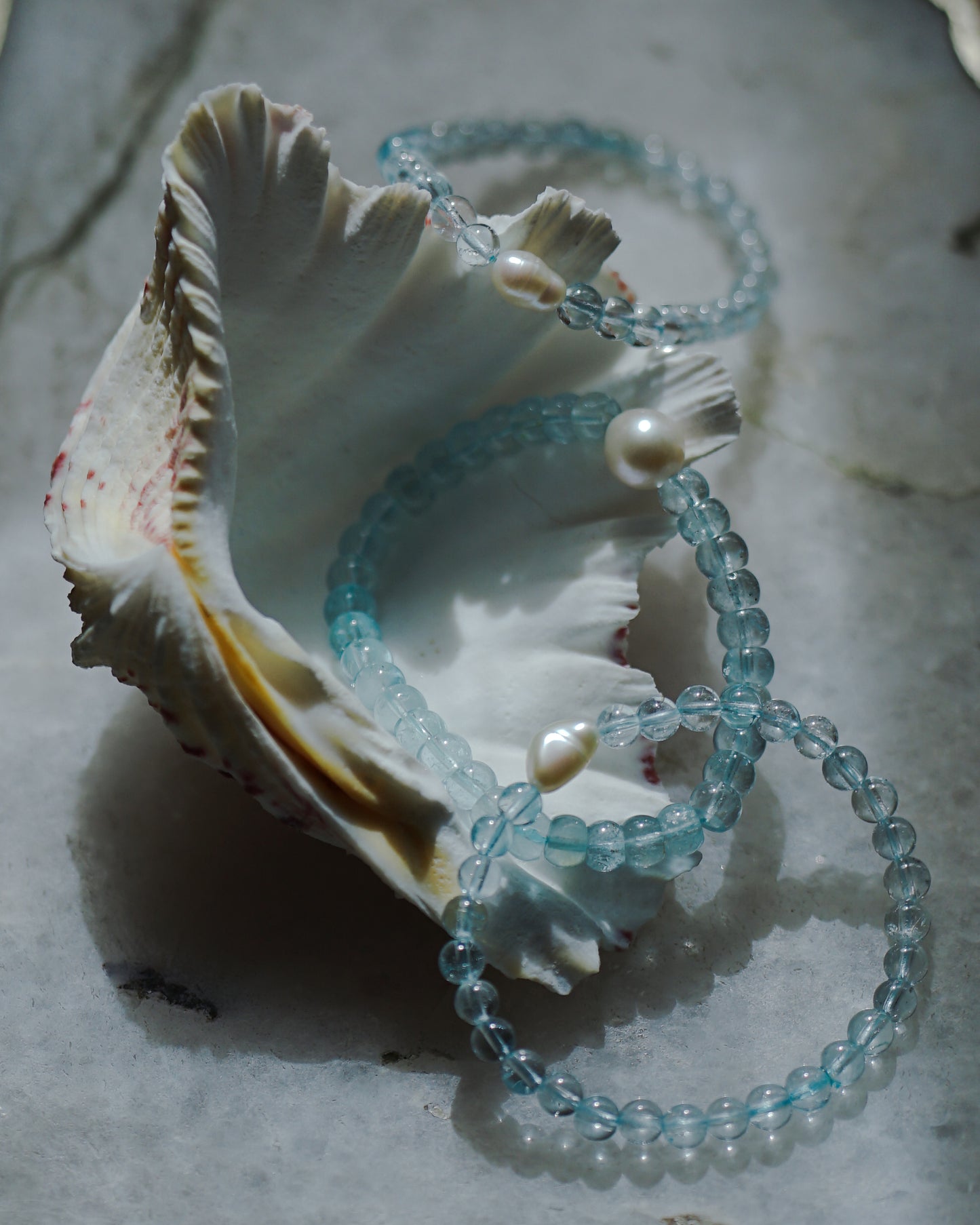 Daughter of the Sea Bracelet ⋄ Blue Topaz & Pearl