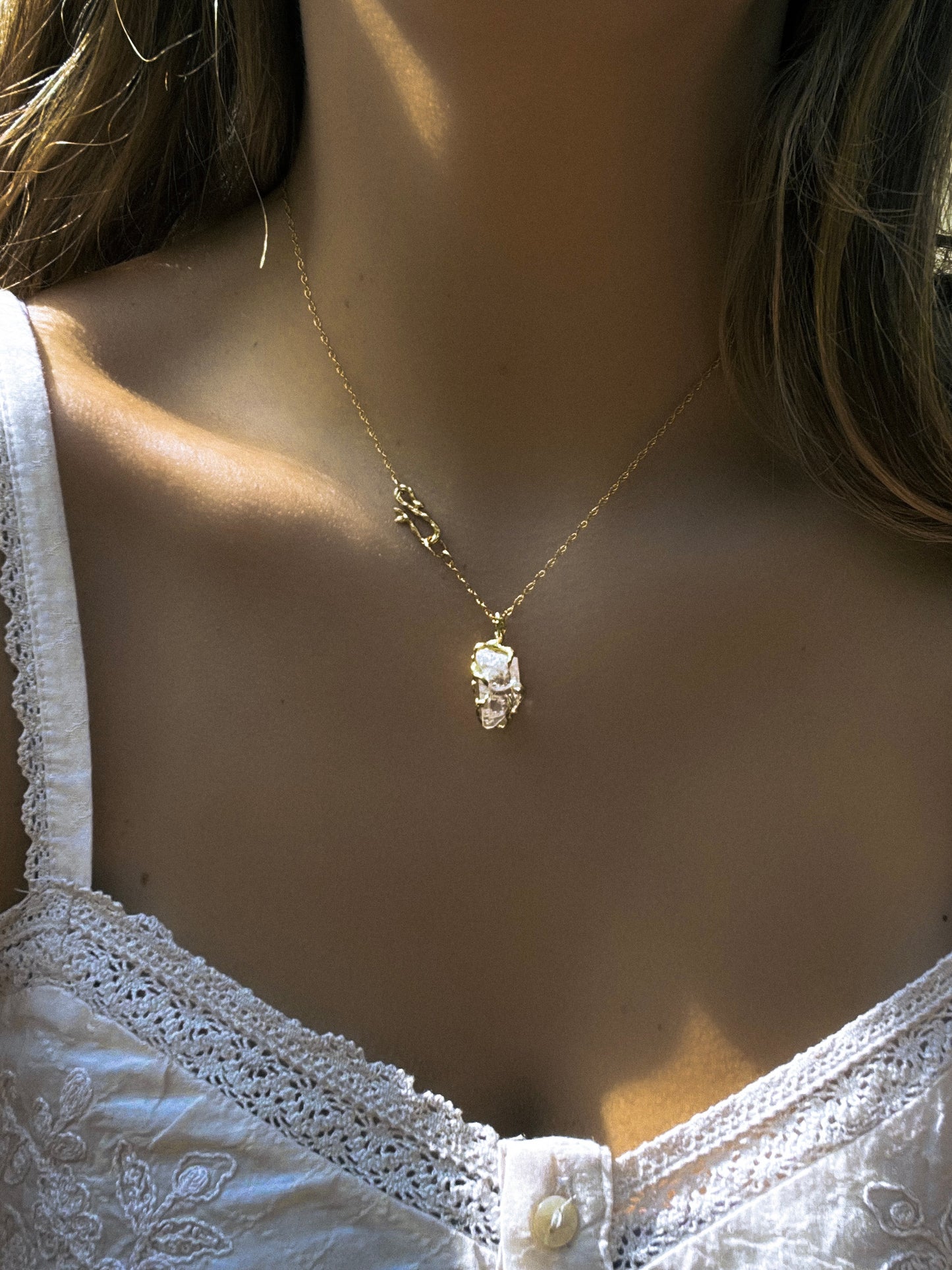 Mini Healing Crystal Pendant ⋄ Danburite