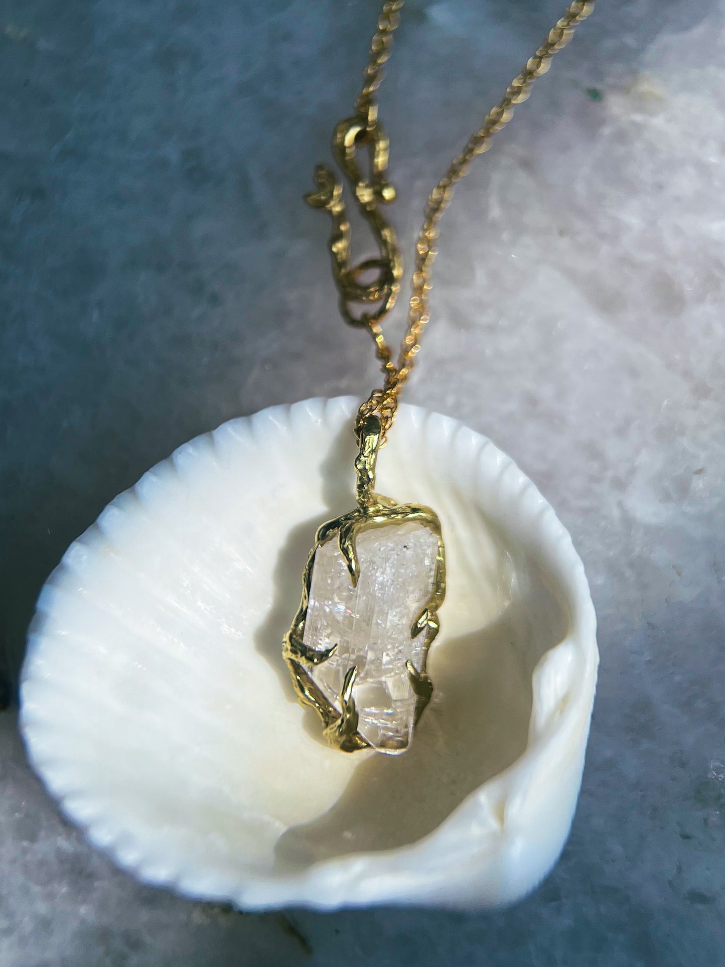 Mini Healing Crystal Pendant ⋄ Danburite