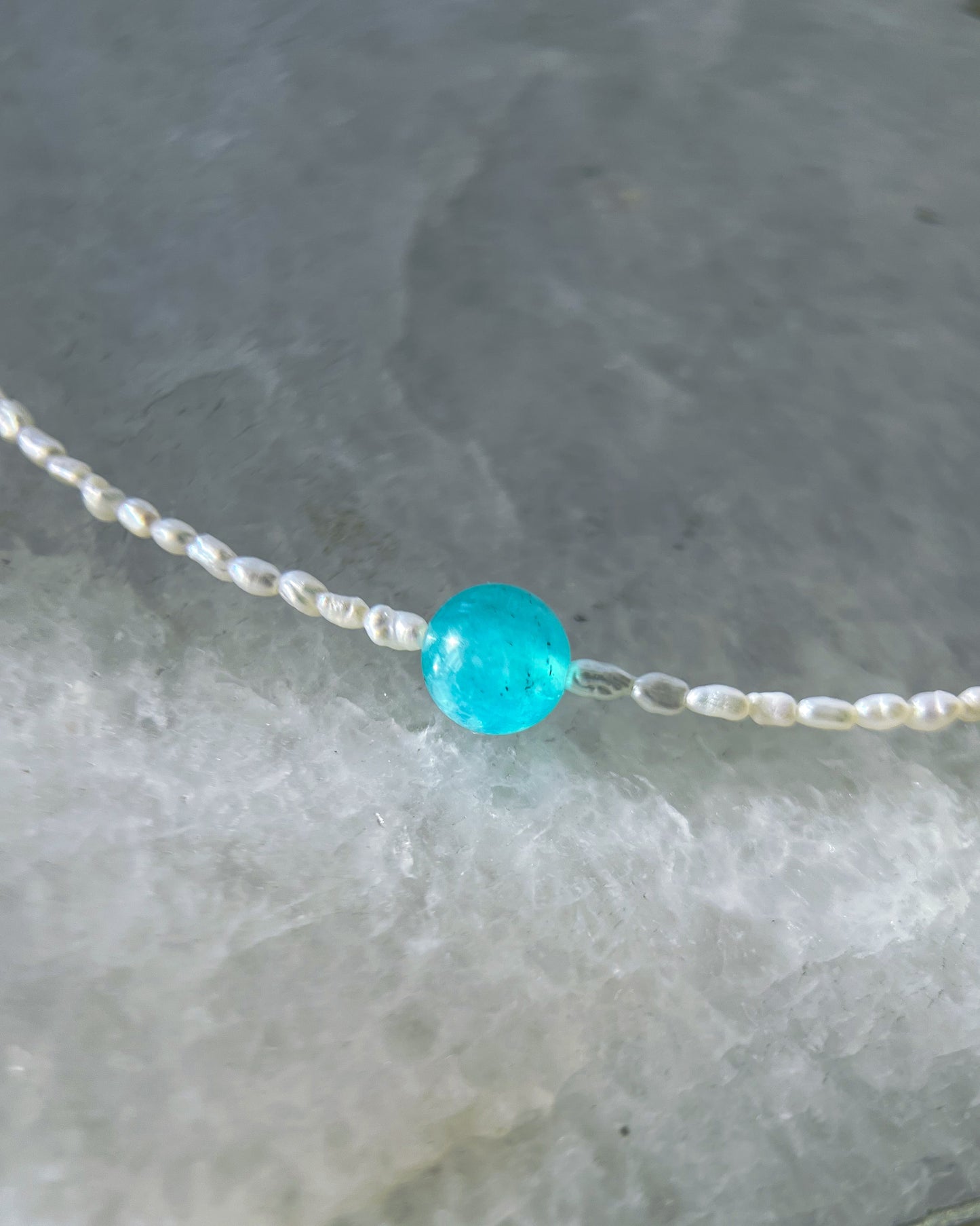 Daughter of the Sea Necklace ⋄ Amazonite & Pearls