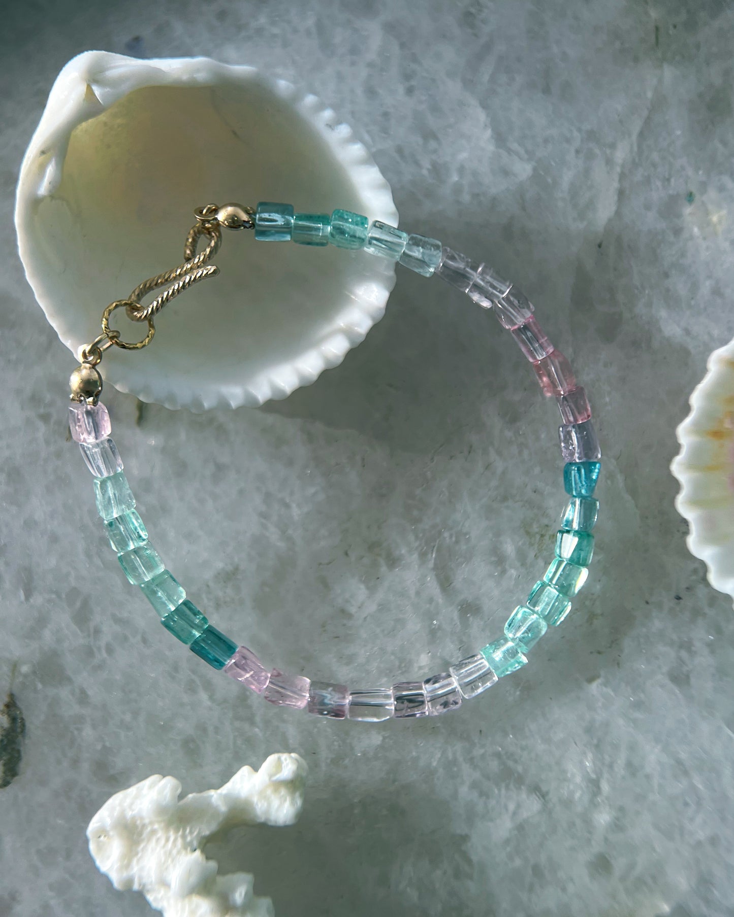 Ocean Pebbles Bracelet ⋄ Rainbow Tourmaline