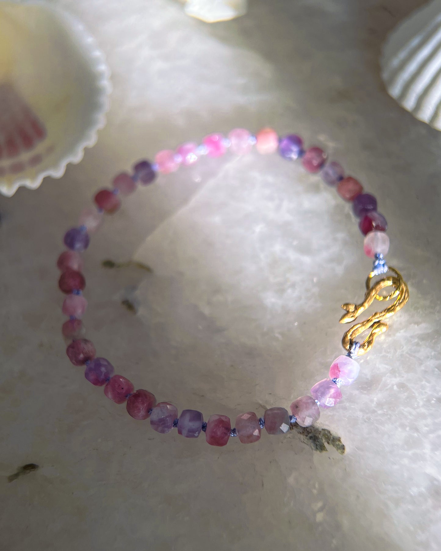 Rosewater Dewdrops Bracelet ⋄ Lavender Rose Tourmaline