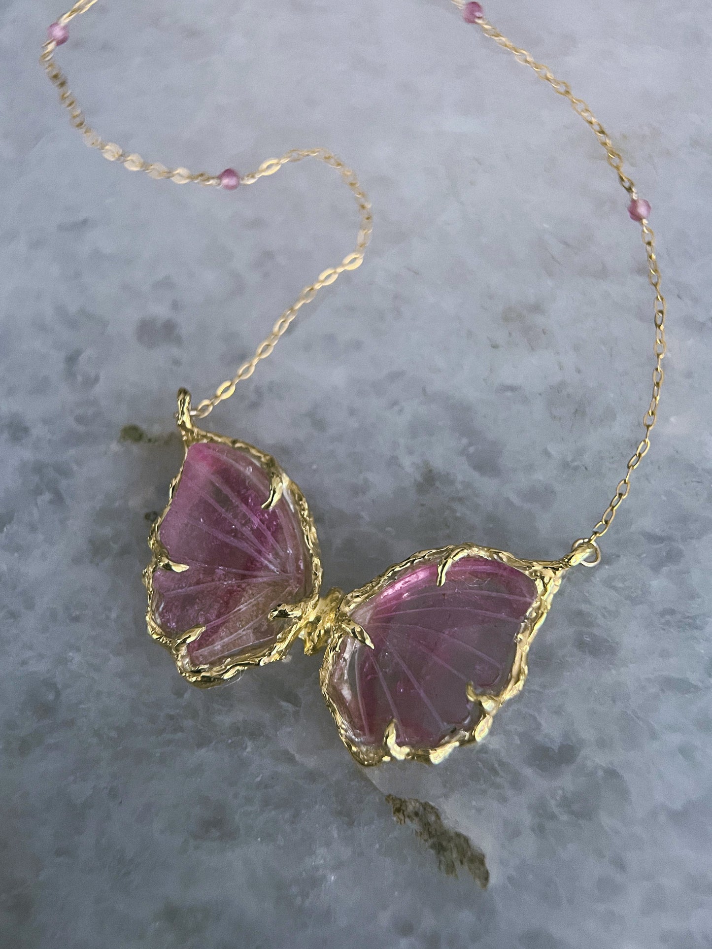 Ever After Butterfly Necklace ⋄ Pink Tourmaline