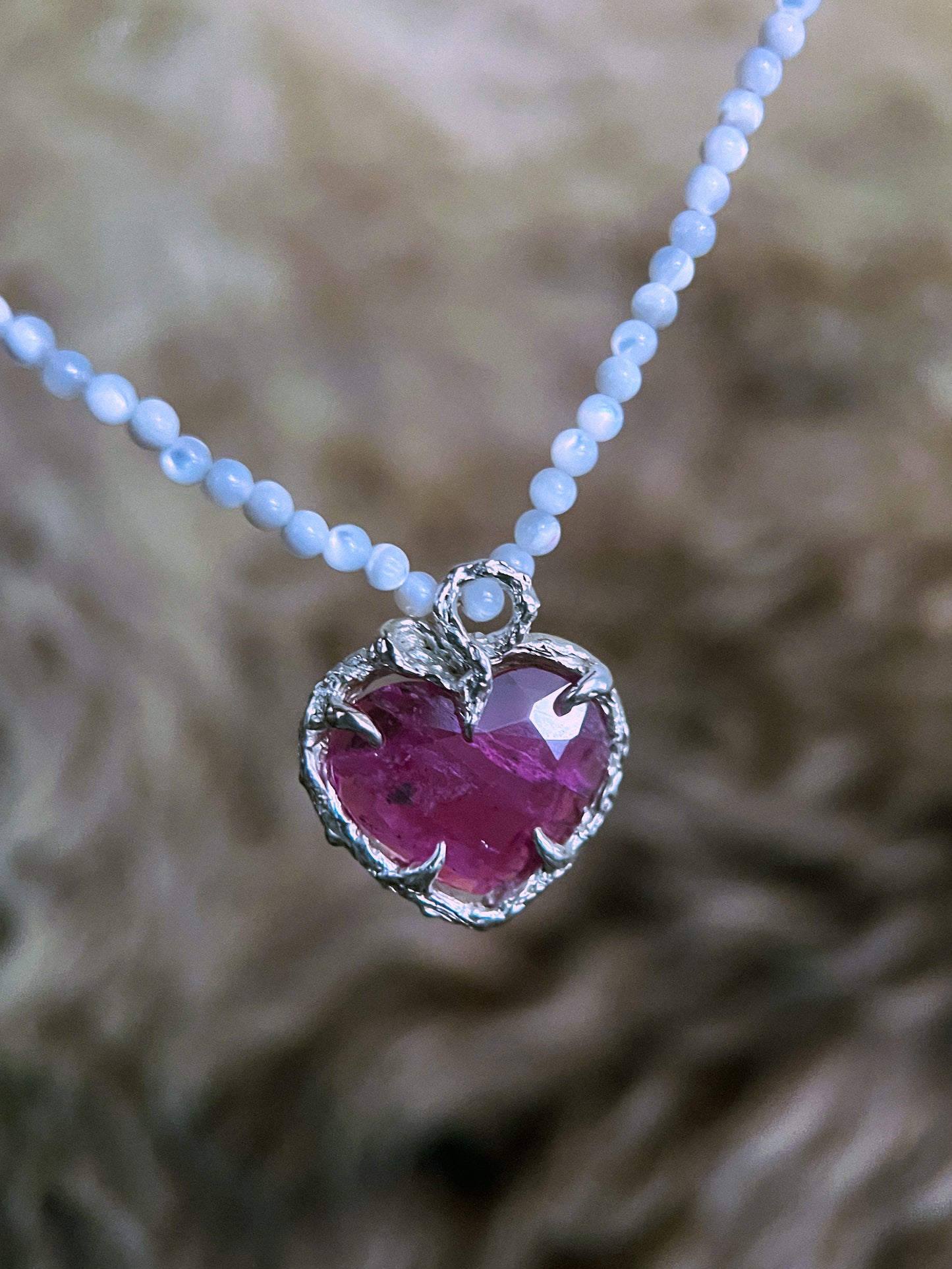 Siren’s Heart Amulet ⋄ Pink Tourmaline