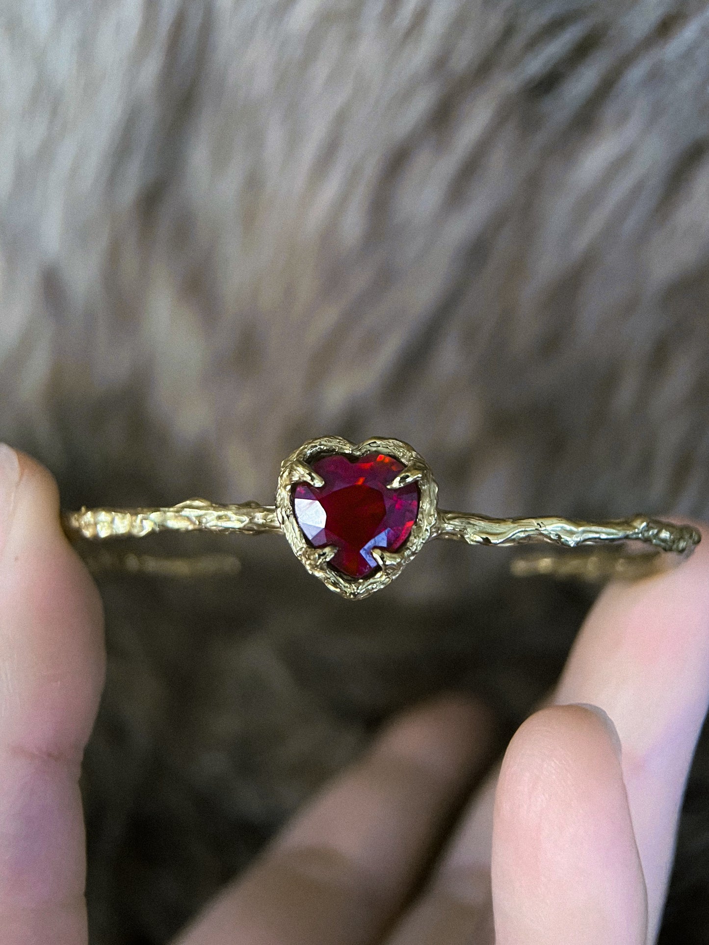 Siren’s Heart Cuff Bracelet ⋄ Ruby