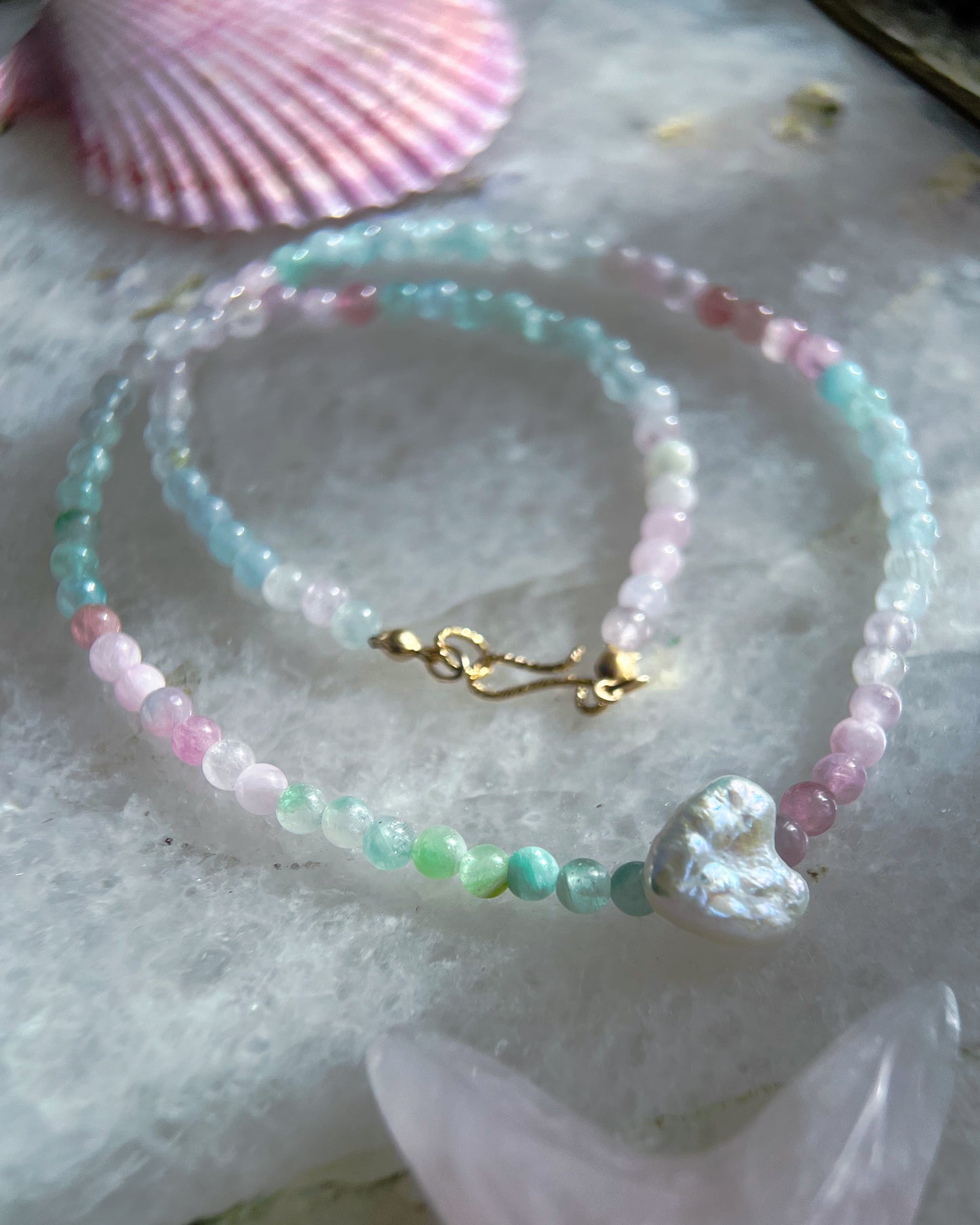 Gem Candy Necklace ⋄ Ice Cream Tourmaline & Pearl