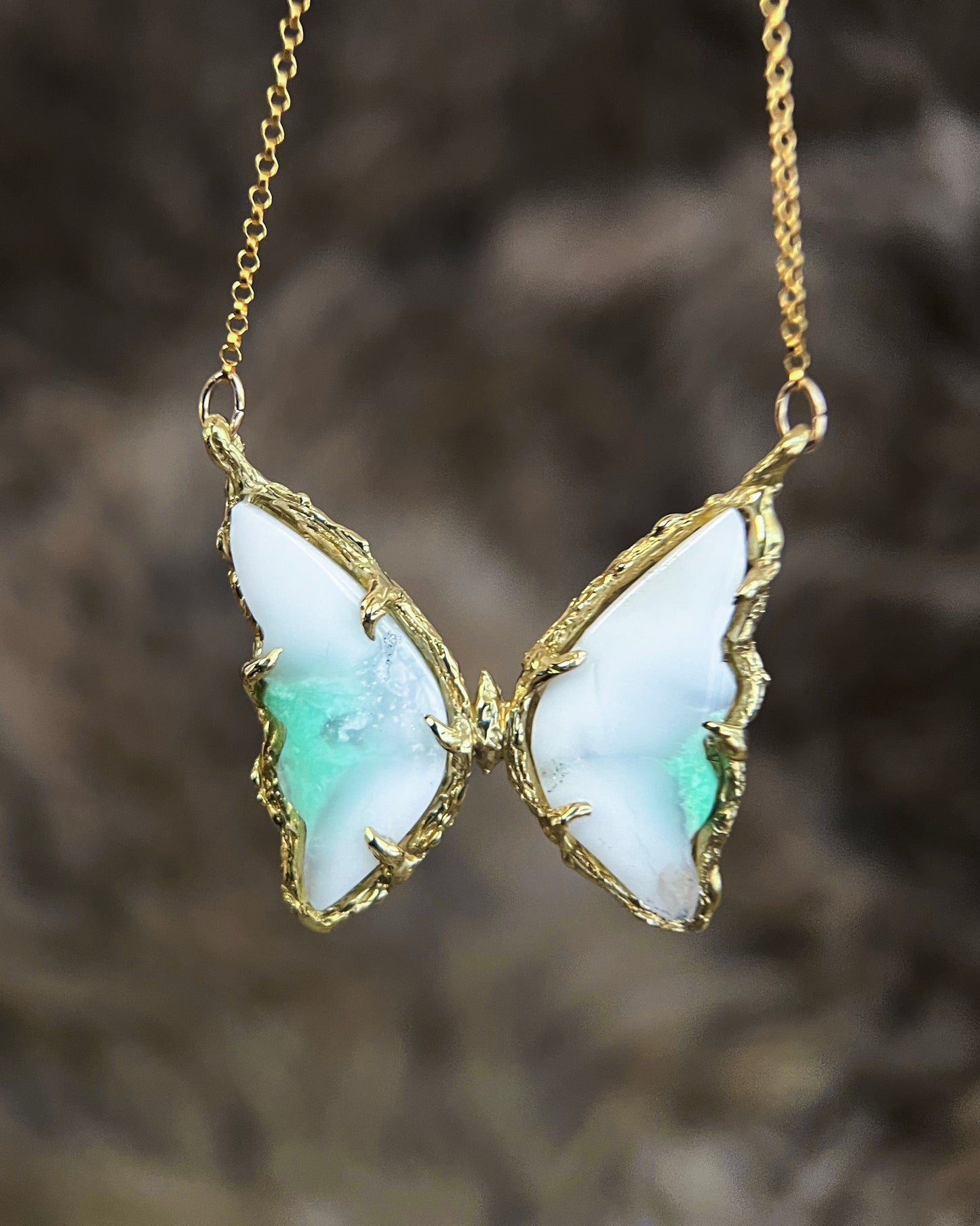 Ever After Butterfly Necklace ⋄ Chrysoprase