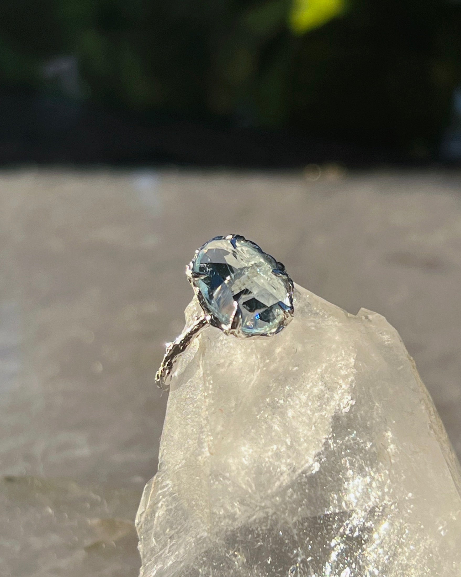 Sea Water Ring ⋄  Aquamarine ⋄ size 7