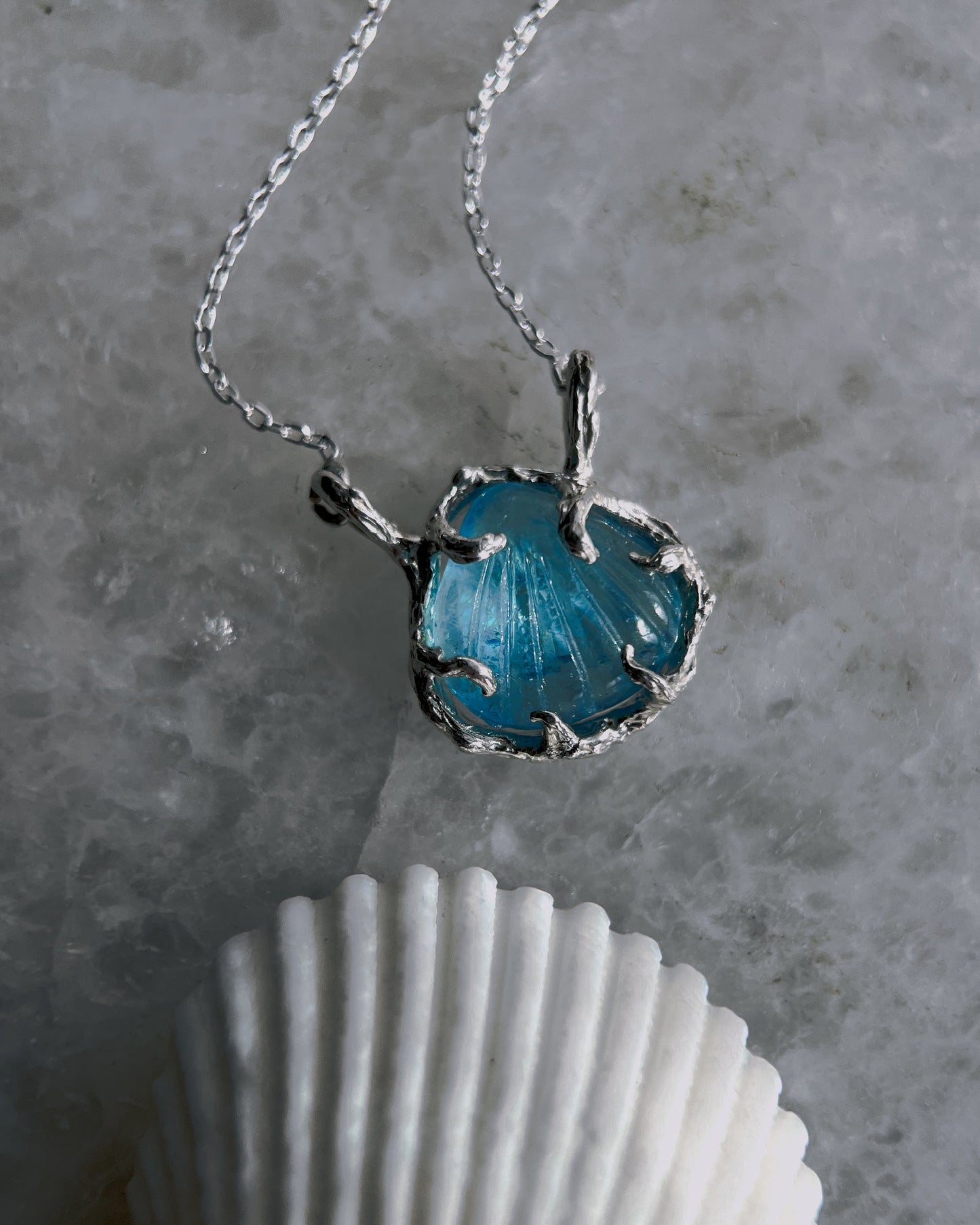 Seafoam Cove Treasure Necklace ⋄ Aquamarine
