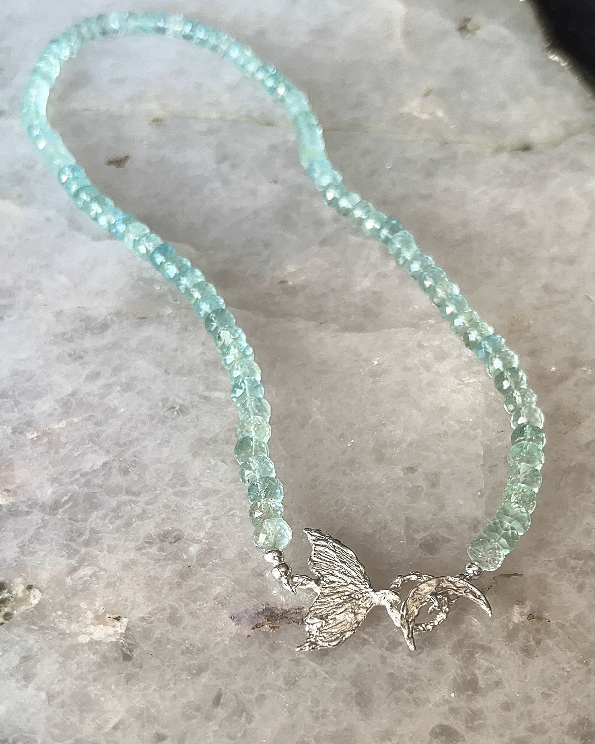 Mermaid Tail Clasp Necklace ⋄ Aquamarine
