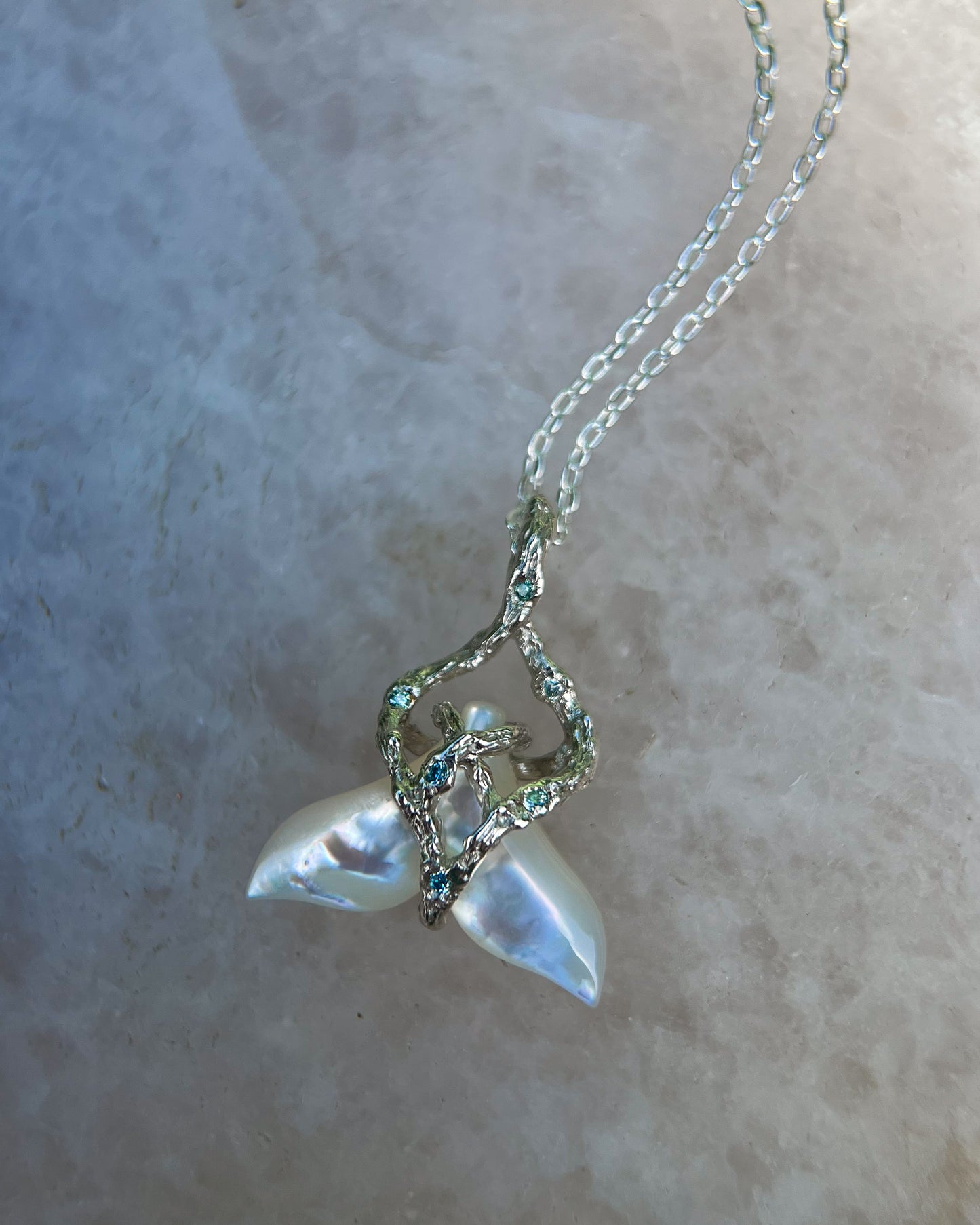 Whale Tail Spirit Animal Amulet ⋄ Mother of Pearl