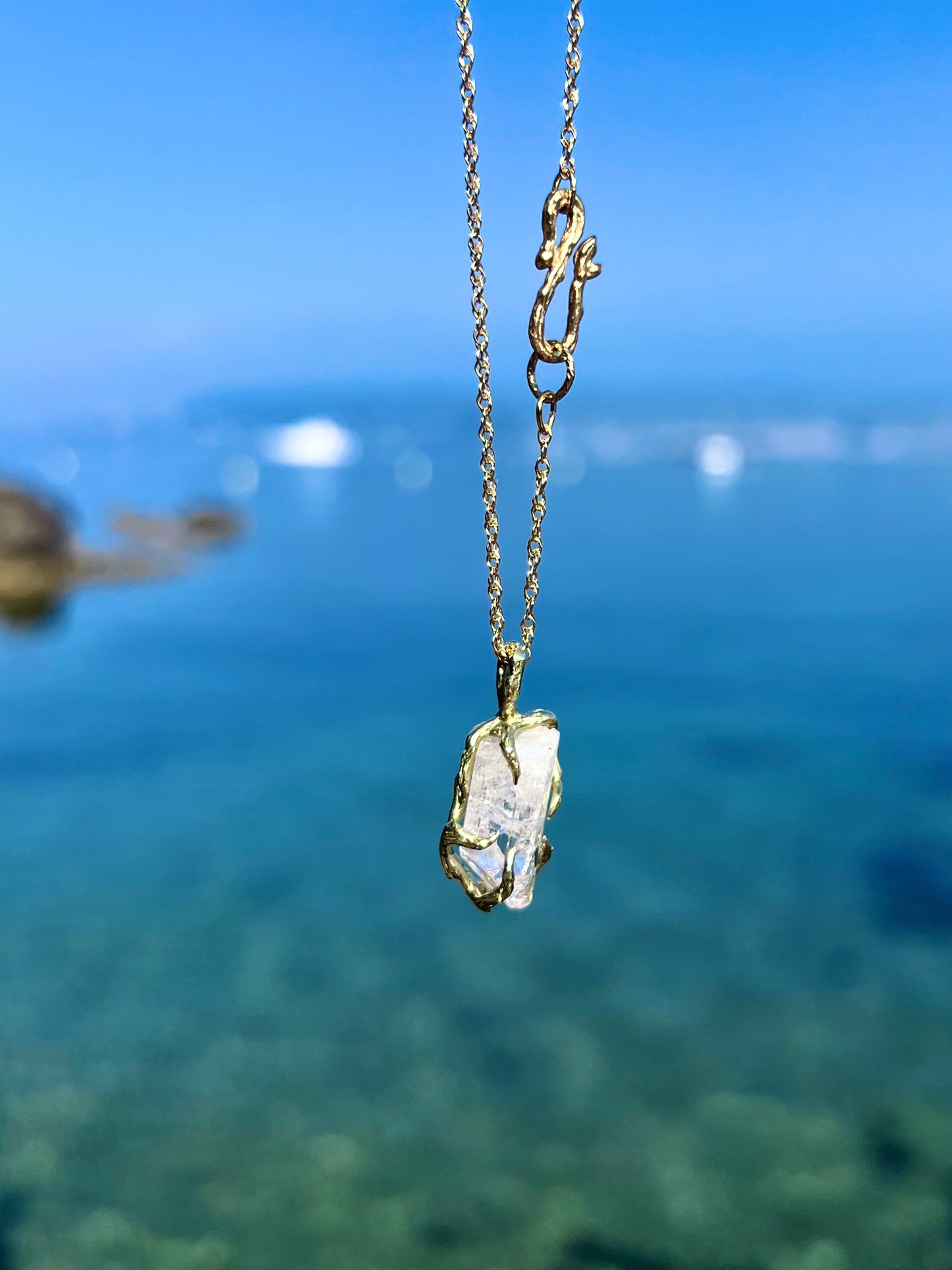 Mini Healing Crystal Pendant ⋄ Danburite