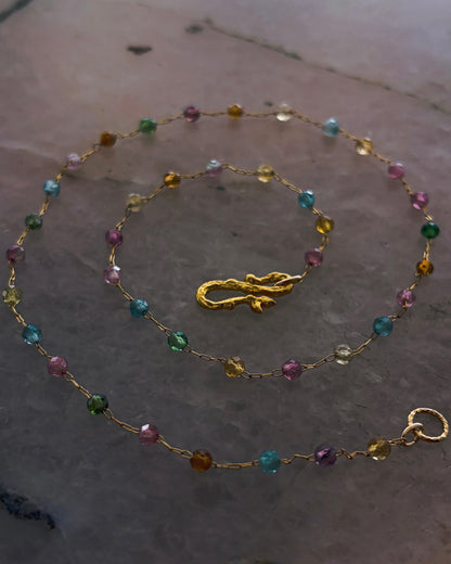 Honey Nectar Dewdrops Chain Necklace ⋄ Tourmaline