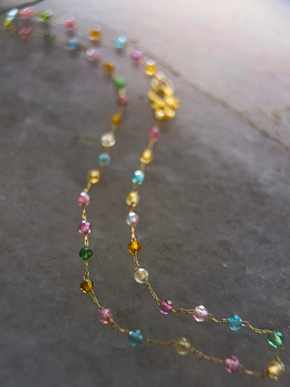 Honey Nectar Dewdrops Chain Necklace ⋄ Tourmaline