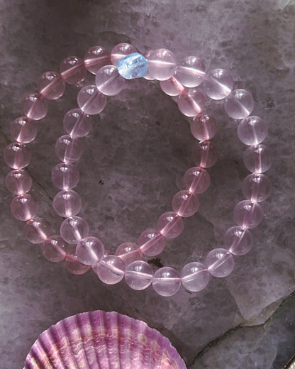Rosewater Dewdrops Bracelet ⋄ Rose Quartz
