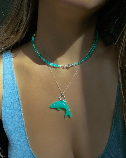 Water Nymph Necklace ⋄ Shaded Seafoam Apatite