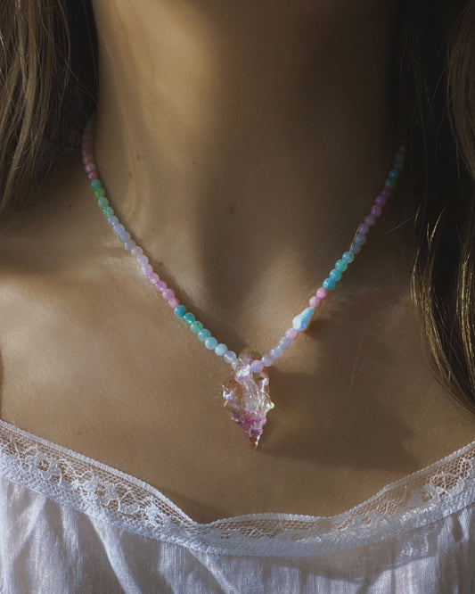 Sereia Candy Necklace ⋄ Ice Cream Tourmaline, Fluorite & Pearl