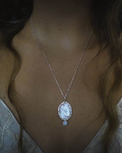 Mermaid Amulet ⋄ Mother of Pearl & Tanzanite