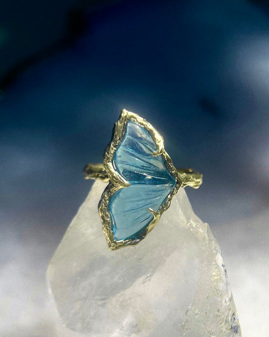 Mermaid Tail Ring ⋄ Aquamarine ⋄ size 7.5