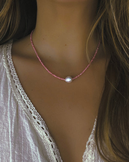 Daughter of the Sea Necklace ⋄ Pink Opals & Pearl