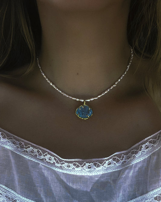Siren Creek Treasure Amulet ⋄ Aquamarine & Pearls