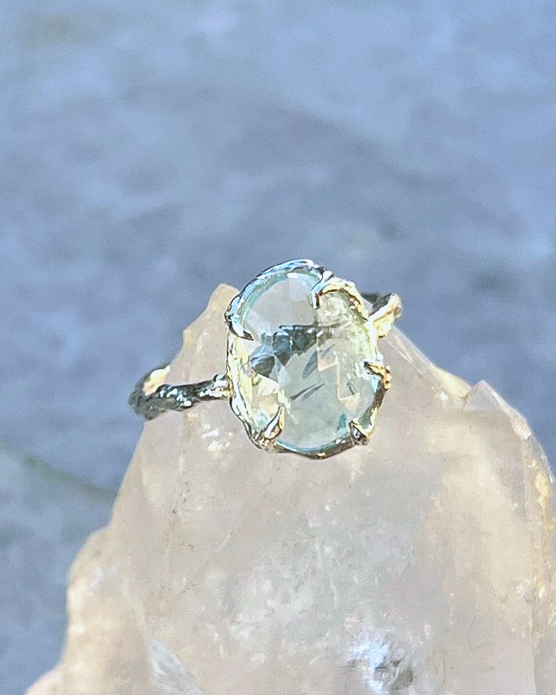 Sea Water Ring ⋄  Aquamarine ⋄ size 7