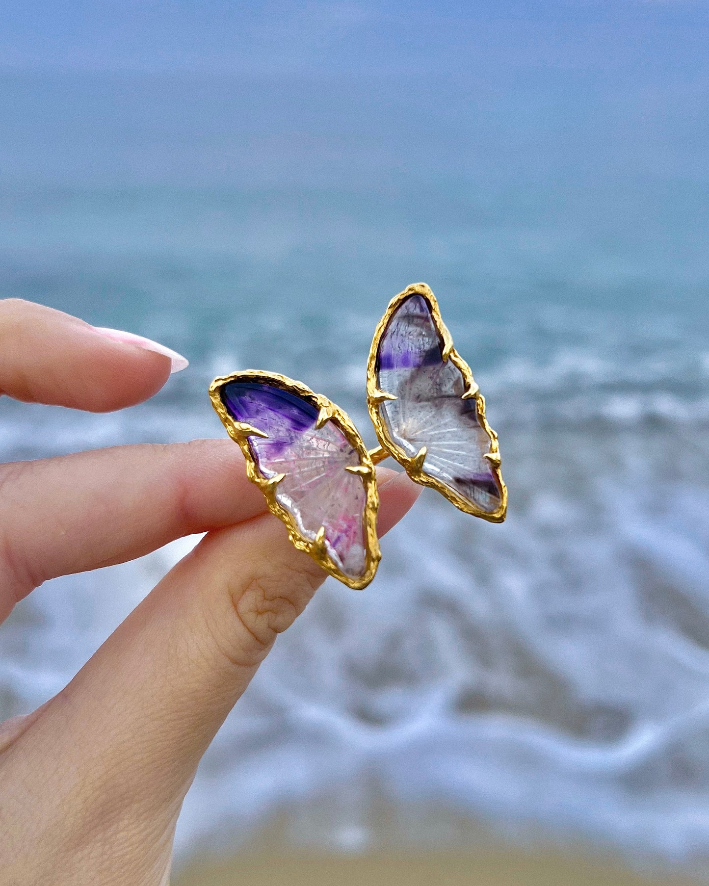 Ever After Butterfly Ring ⋄ Amethyst ⋄ 22k Gold Vermeil ⋄ size 5-6.5