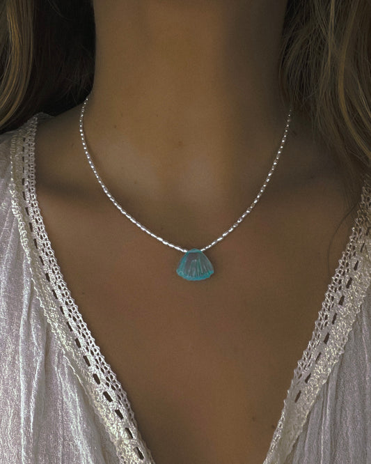 Daughter of the Sea Necklace ⋄ Aquamarine & Freshwater Pearls