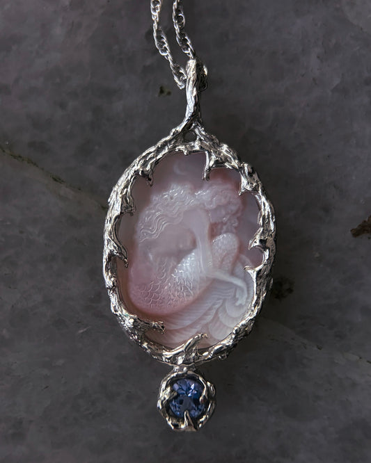 Mermaid Amulet ⋄ Mother of Pearl & Tanzanite