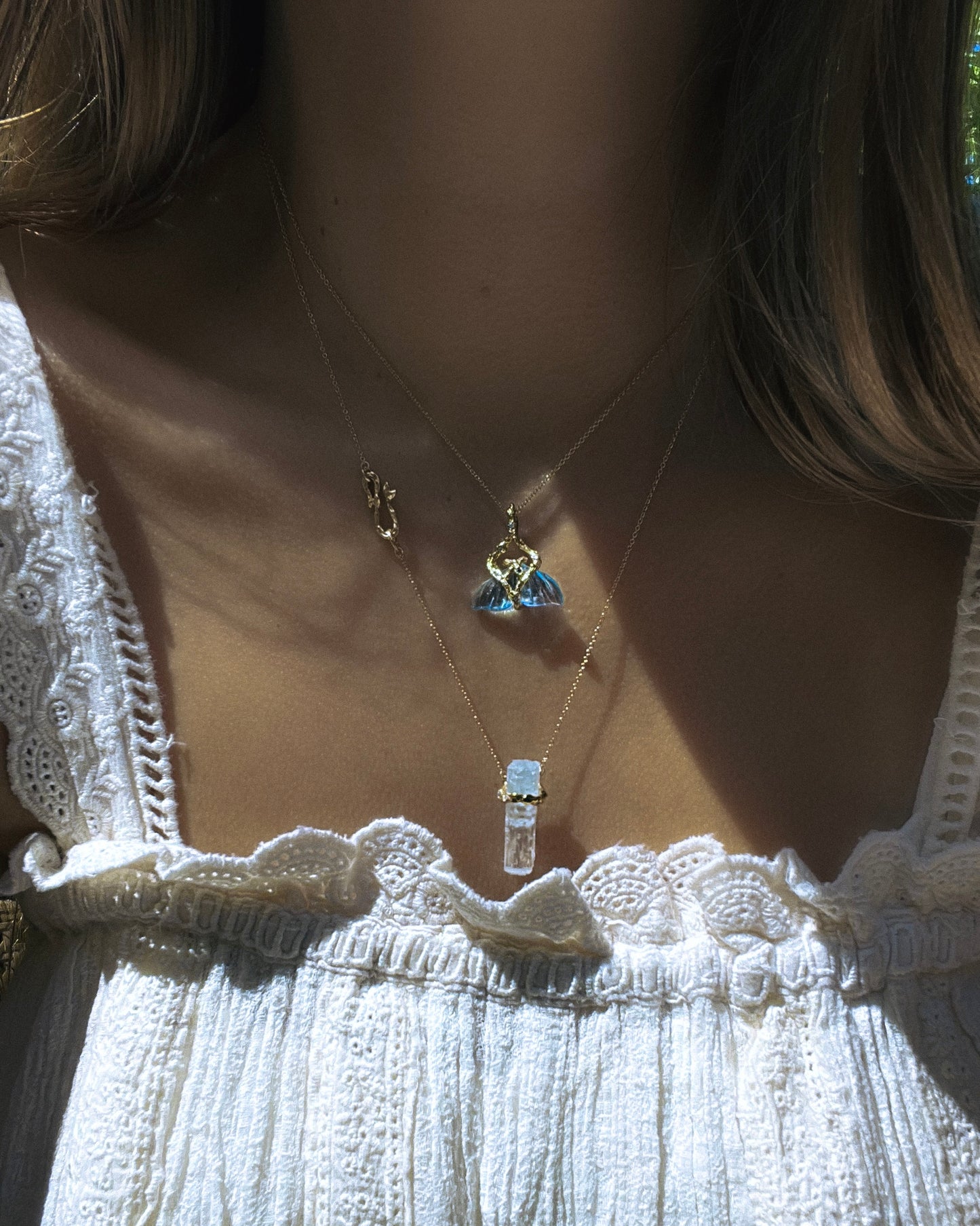 Mermaid Tail Amulet ⋄ Aquamarine ⋄ gold vermeil
