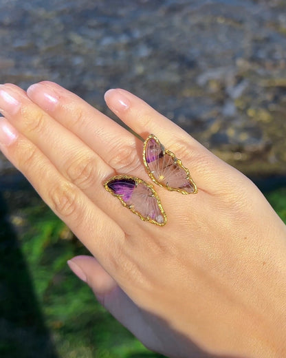 Ever After Butterfly Ring ⋄ Amethyst ⋄ 22k Gold Vermeil ⋄ size 5-6.5