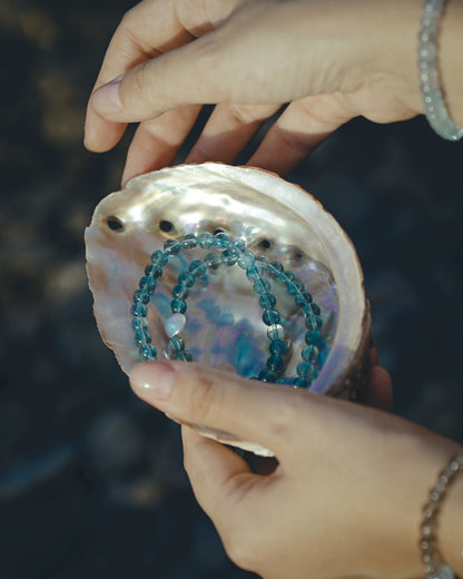 Daughter of the Sea Bracelet ⋄ Teal Fluorite & Pearl