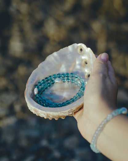 Daughter of the Sea Bracelet ⋄ Teal Fluorite & Pearl