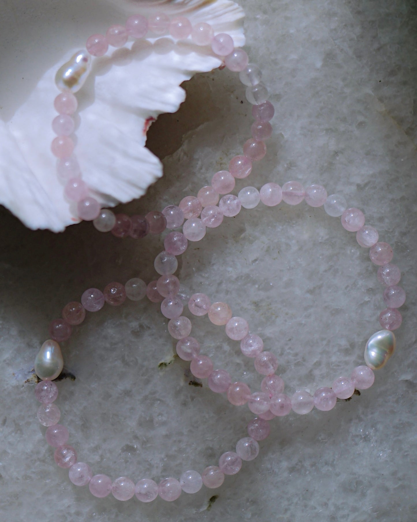 Daughter of the Sea Bracelet ⋄ Morganite & Pearl
