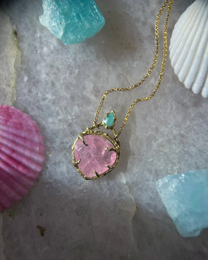 Heart Portal Amulet ⋄ Morganite & Paraíba Tourmaline