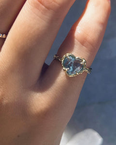 Heart of the Ocean Ring ⋄  Aquamarine ⋄ size 5.5