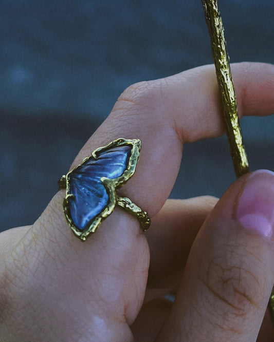 Mermaid Tail Ring ⋄ Aquamarine ⋄ size 7.5