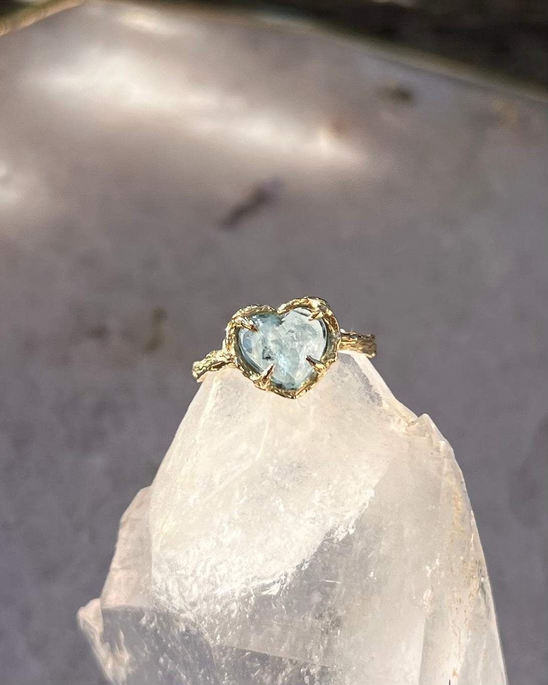 Heart of the Ocean Ring ⋄  Aquamarine ⋄ size 5.5