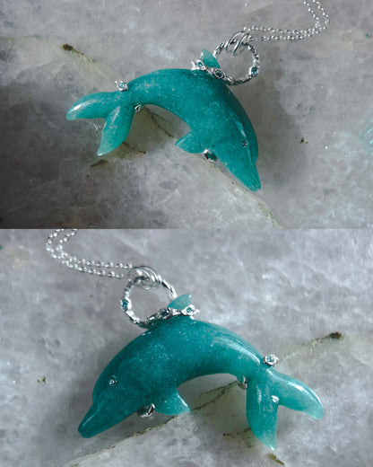 Dolphin Spirit Animal Amulet ⋄ Amazonite