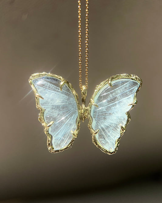 Ever After Butterfly Necklace ⋄ Aquamarine