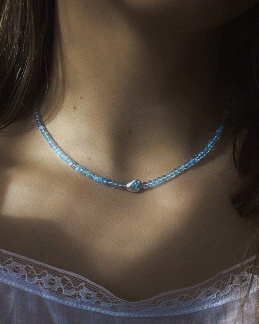 Water Nymph Necklace ⋄ Aquamarine & Pearl