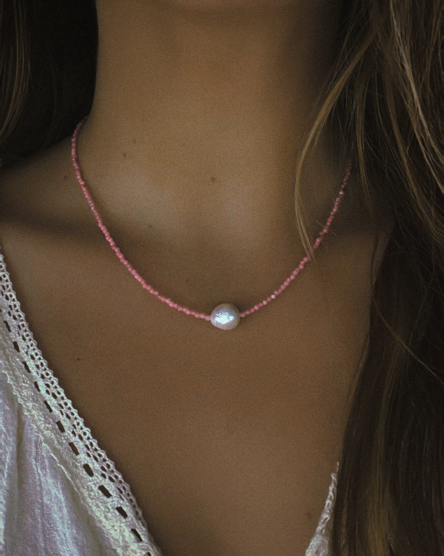Daughter of the Sea Necklace ⋄ Pink Opals & Pearl