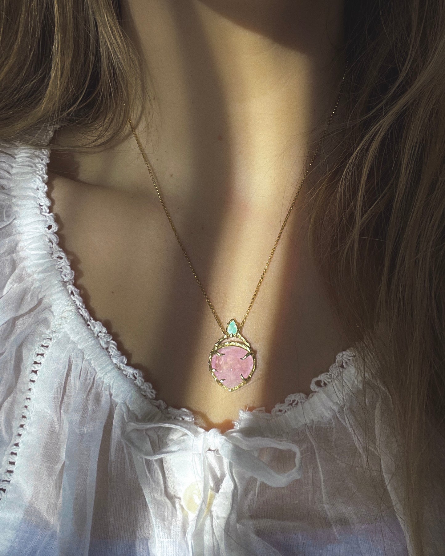 Heart Portal Amulet ⋄ Morganite & Paraíba Tourmaline