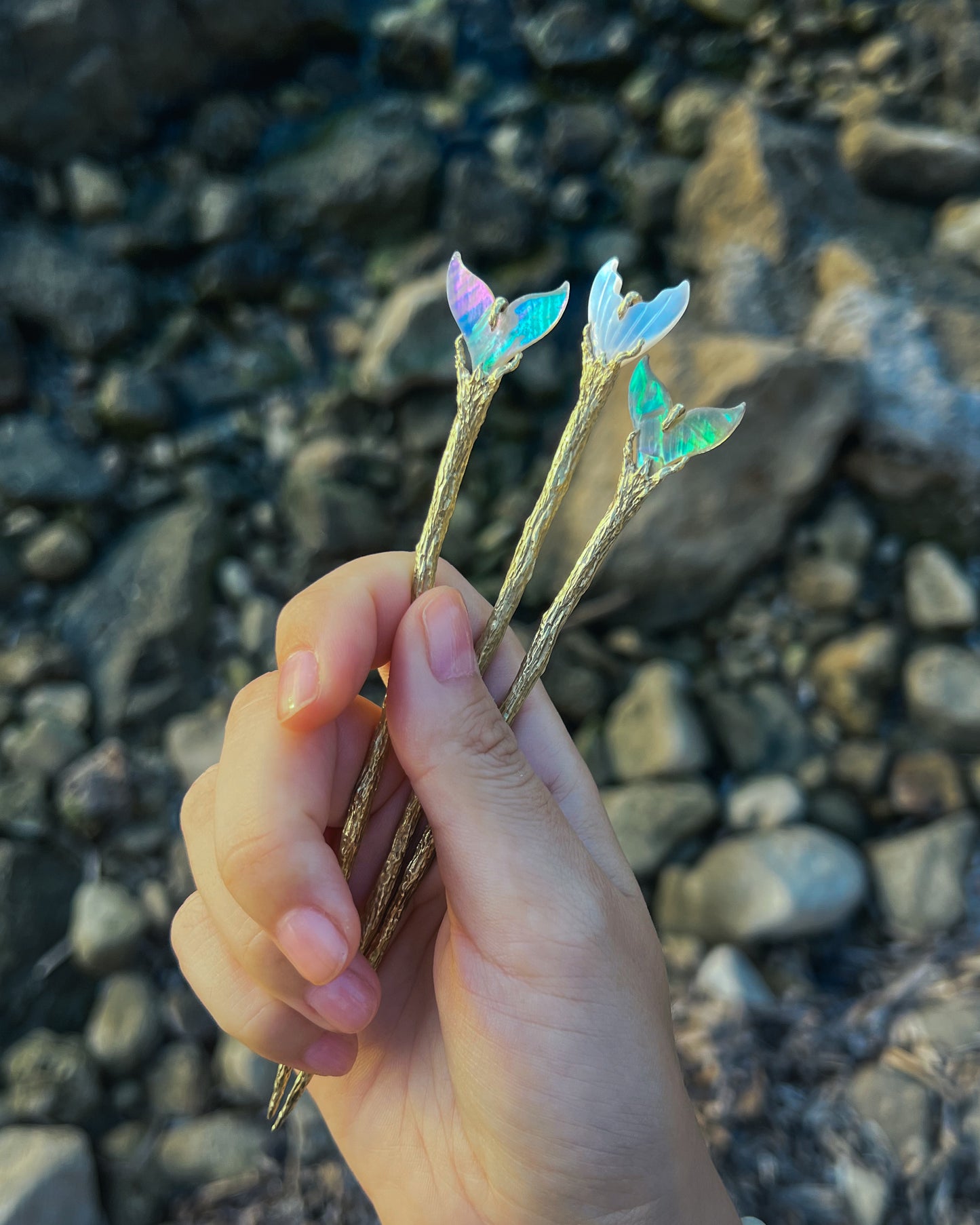 La Sirène Hair Pins ⋄ Mother of Pearl