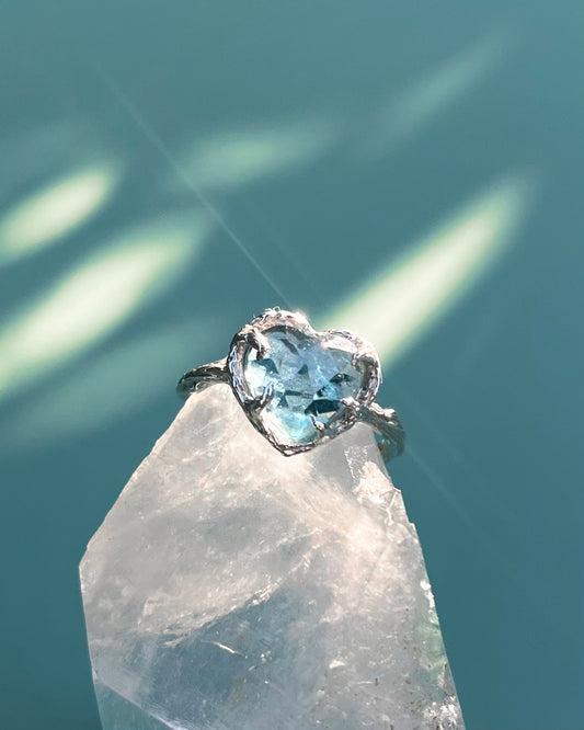 Heart of the Ocean Ring ⋄  Aquamarine ⋄ size 7