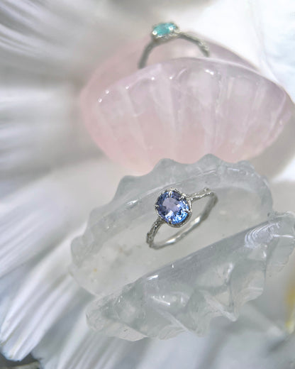 Crystal Seashell Ring Holder ⋄ Rose Quartz ⋄ Fluorite ⋄ Clear Quartz