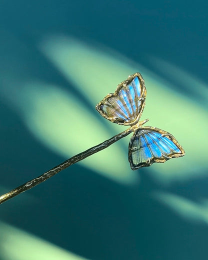 Ever After Butterfly Hair Pin ⋄ Labradorite