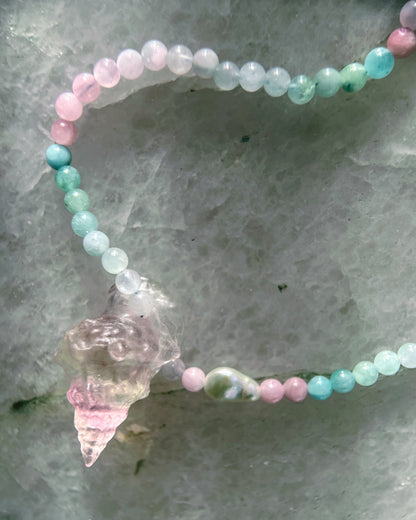 Sereia Candy Necklace ⋄ Ice Cream Tourmaline, Fluorite & Pearl